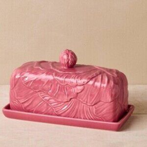 John Derian for Target Stoneware Cabbage Butter Dish. Limited Edition. NWT